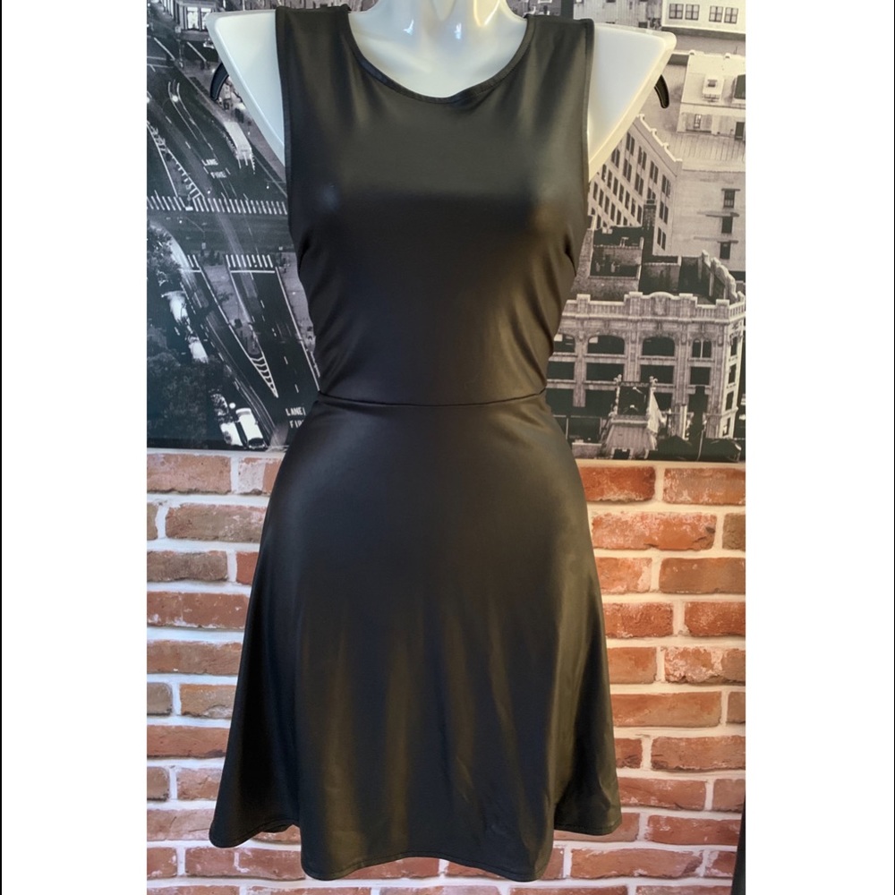 Forever 21 Sleek Faux Leather Skater Dress